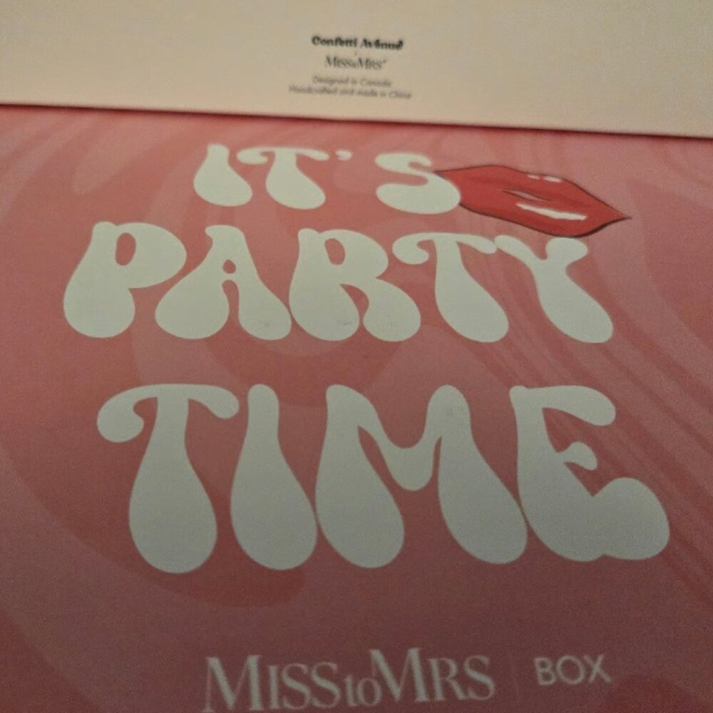 It's party time Miss to Mrs Bridal box.